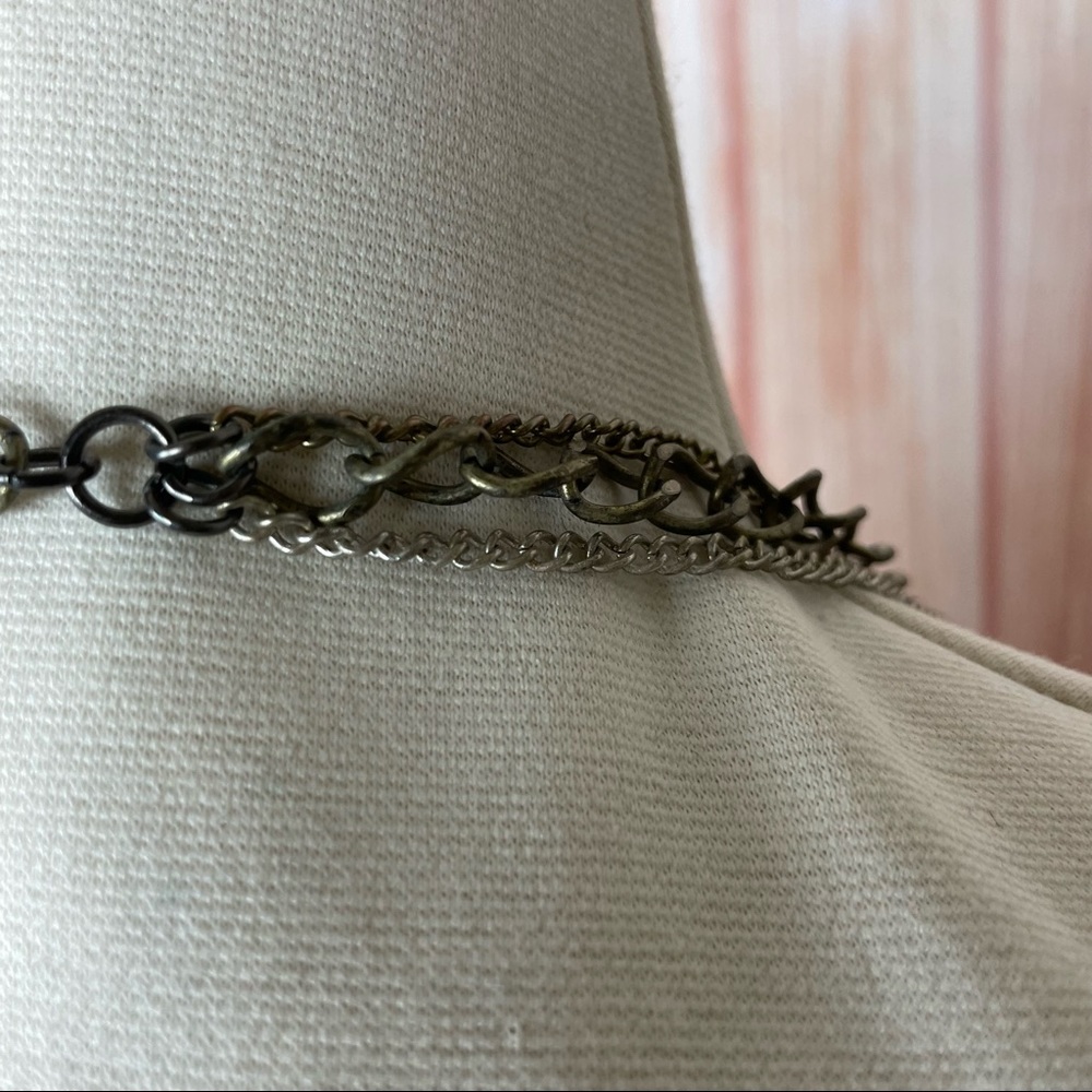 Multi-Layer Multi-Length Gold Silver And Black Ne… - image 6